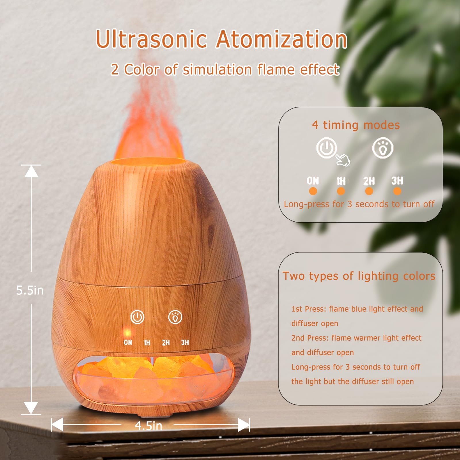 ESTINHOME diffuser with 2h-3h timers for flexible, hands-free use.