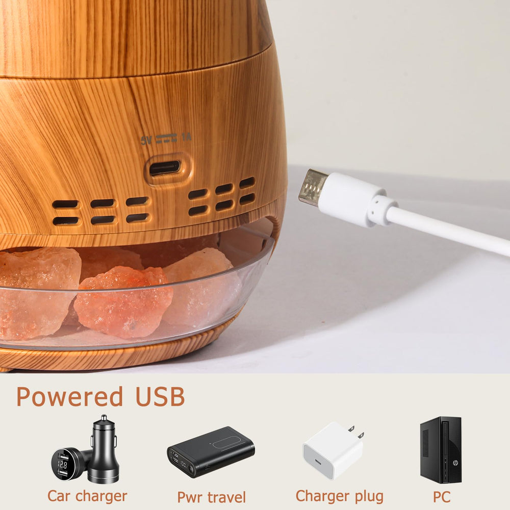 ESTINHOME Himalayan-salt lamp vibe with natural crystals and soft glow.