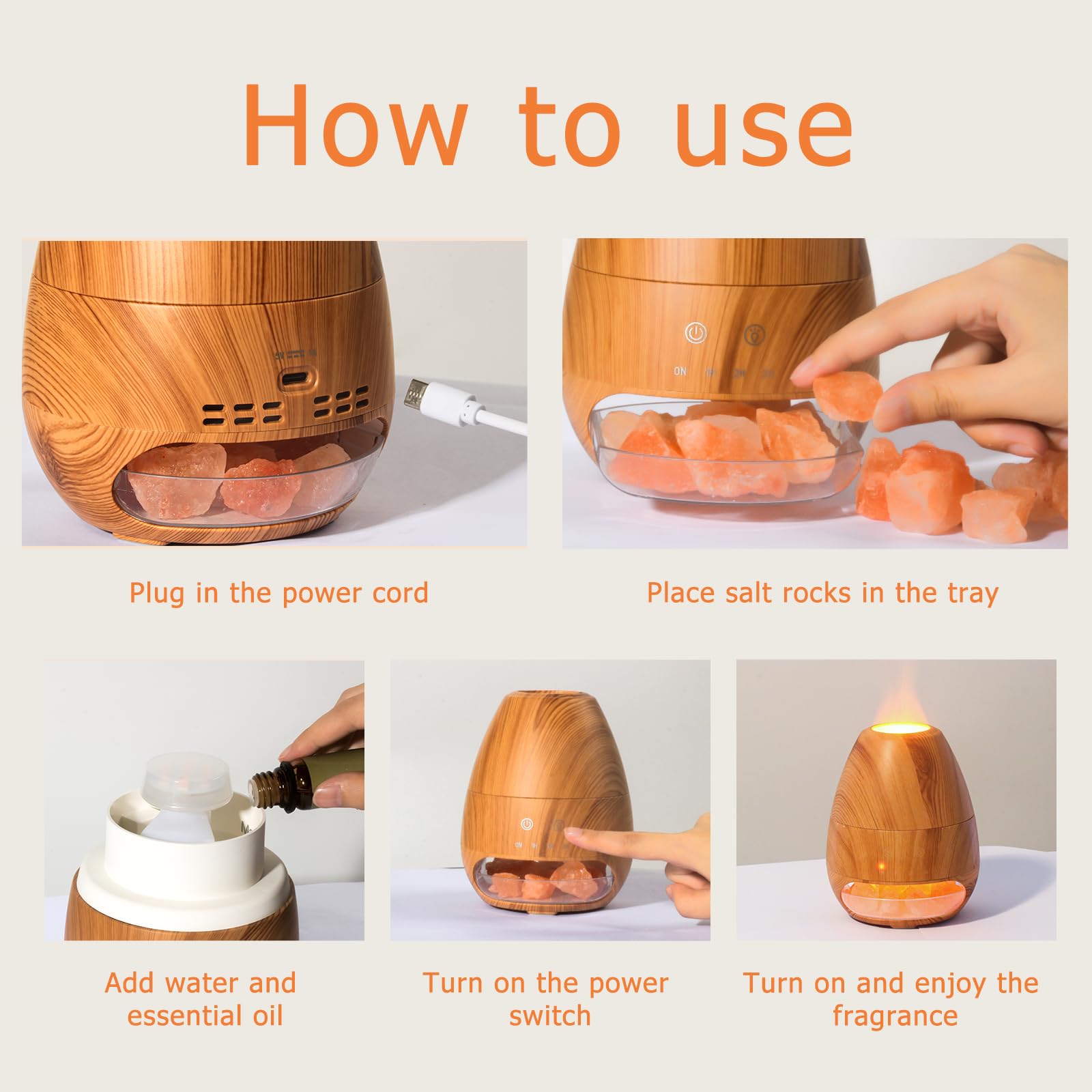 ESTINHOME sleep-friendly night-light diffuser creates relaxing ambiance.