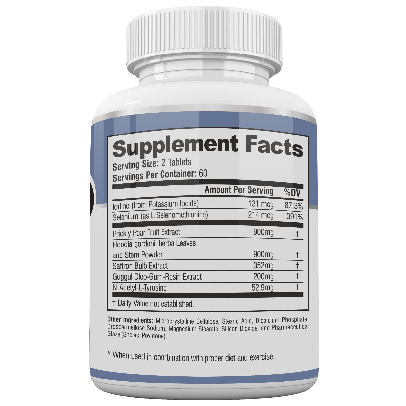 Estrohalt Hashicare ingredients label highlighting iodine and selenium