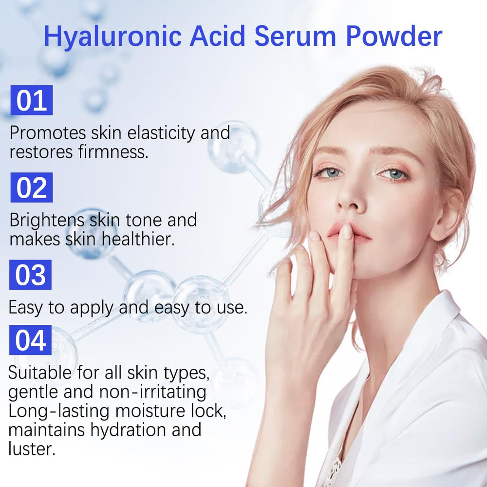 ESUNM Hyaluronic Acid Powder bottle packaging shown for convenient storage.