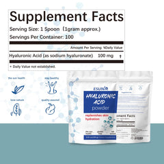ESUNM Hyaluronic Acid Powder serum mix enables customized DIY skincare routines.