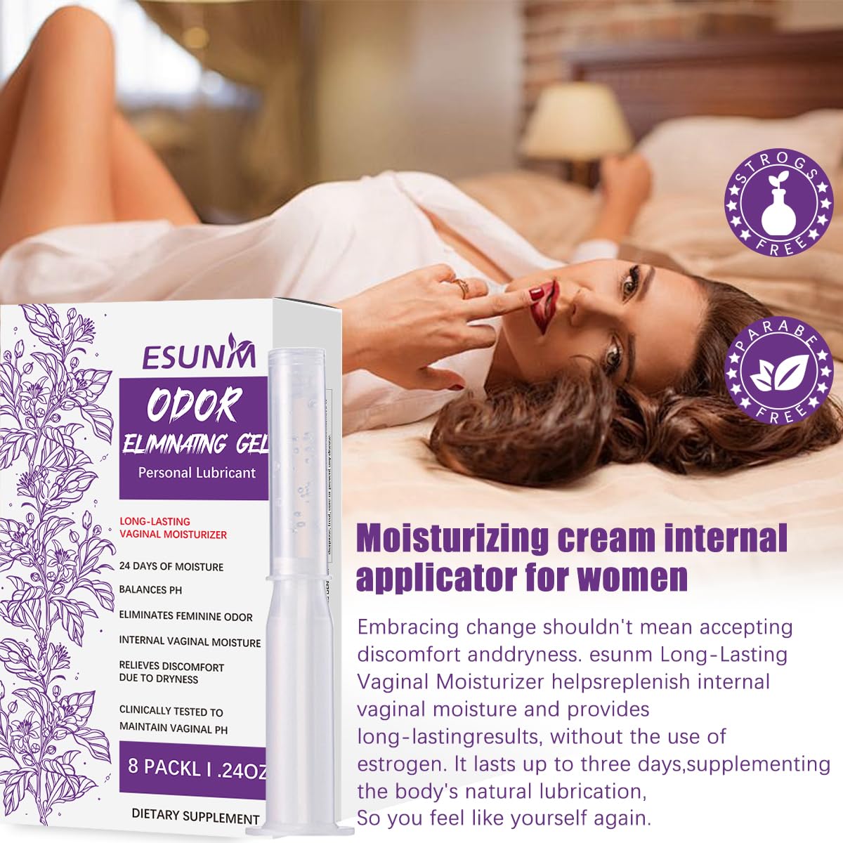 ESUNM prefilled applicator delivering precise dosing for long-lasting freshness