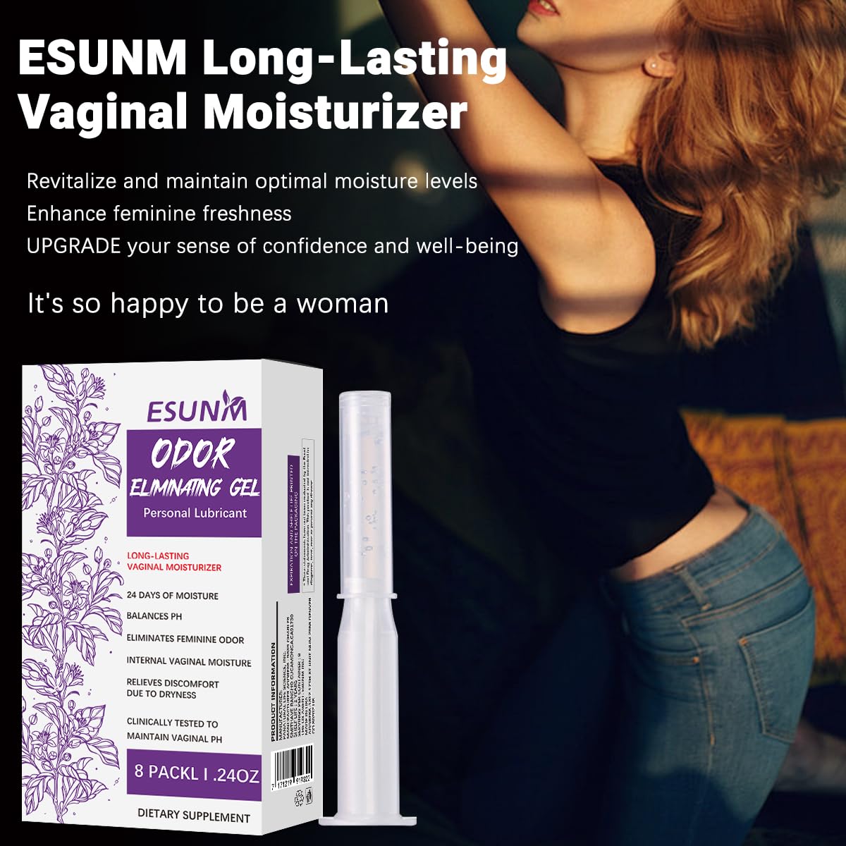 In-bathroom scene with ESUNM for post-period freshness and comfort