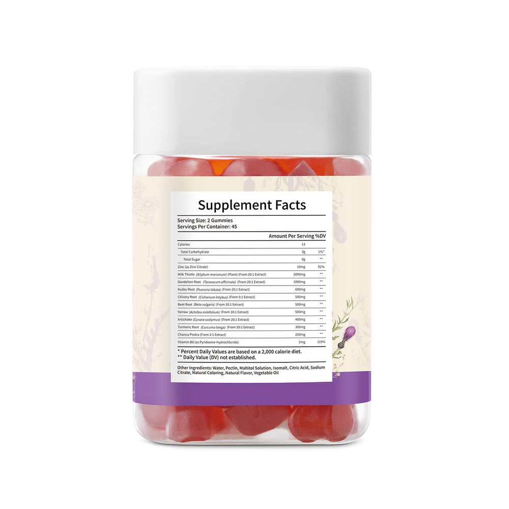 Esverco Milk Thistle Gummies travel-friendly bottle in a busy workspace.