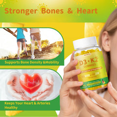 esverco Vitamin D3 K2 Gummies calcium absorption support on packaging