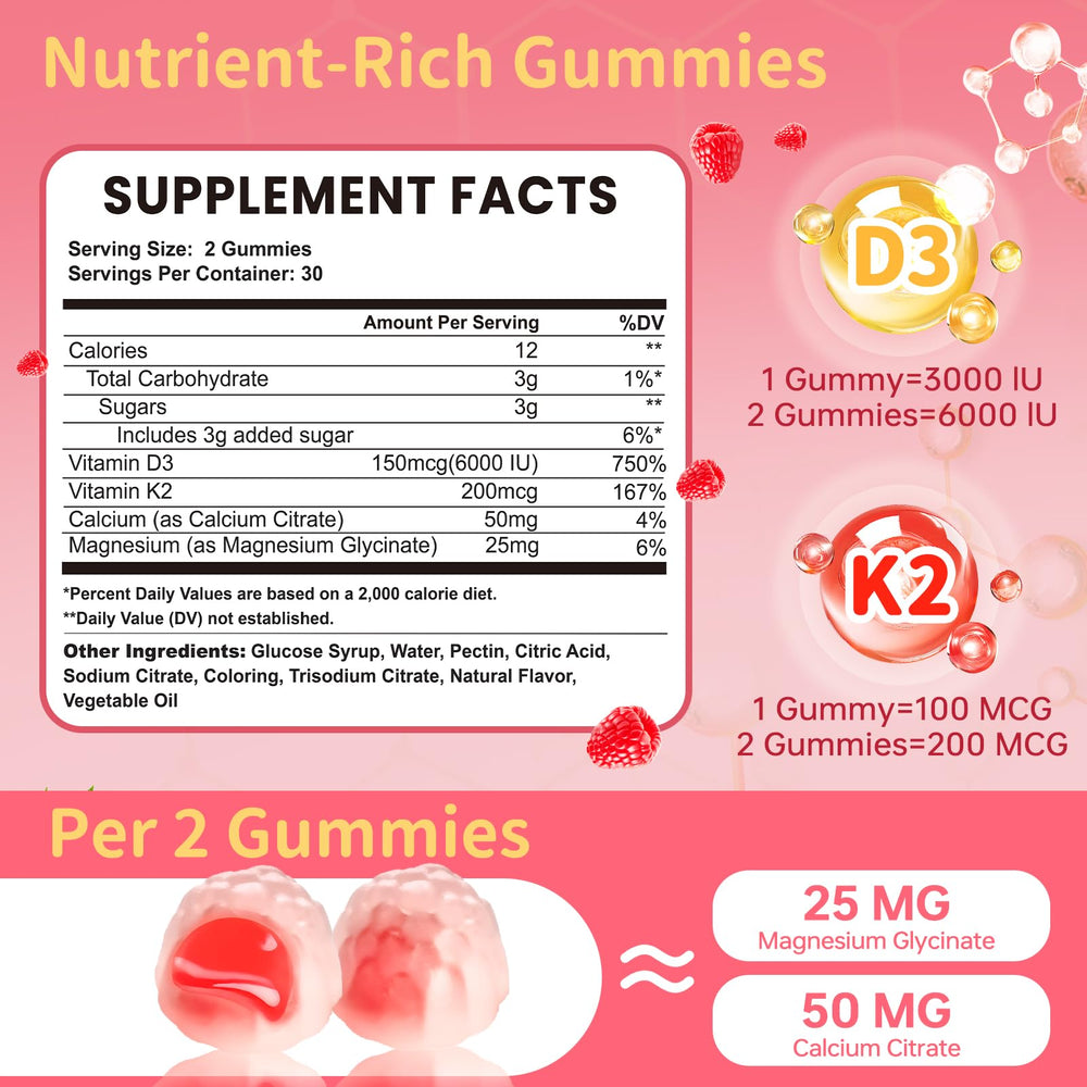 Esverco gummies close-up pack highlighting raspberry flavor and vegan formula.