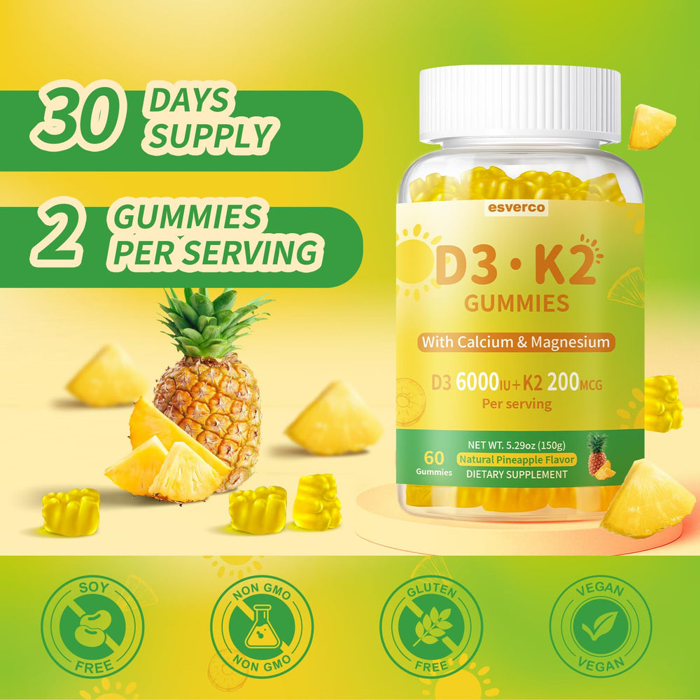 esverco Vitamin D3 K2 Gummies for daily use and routine