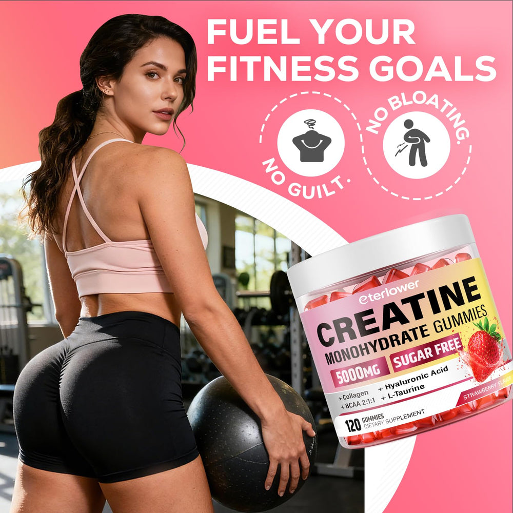 eterlower Creatine Monohydrate Gummies with L-Taurine for energy metabolism