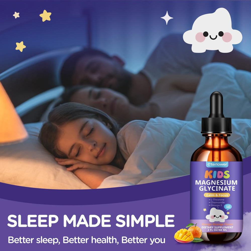 Eterlower bottle close-up highlights gentle digestion and kid-friendly formula.