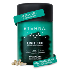 Eterna Limitless bottle front view for daily focus and clarity