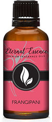 Eternal Essence Frangipani 30ml bottle with dropper for precise fragrance use.
