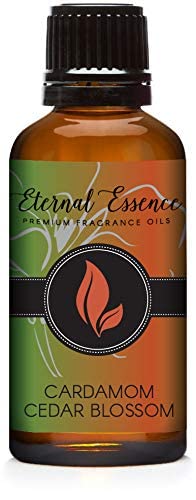Eternal Essence Oils Cardamom Cedar Blossom bottle for easy scent control in crafts.