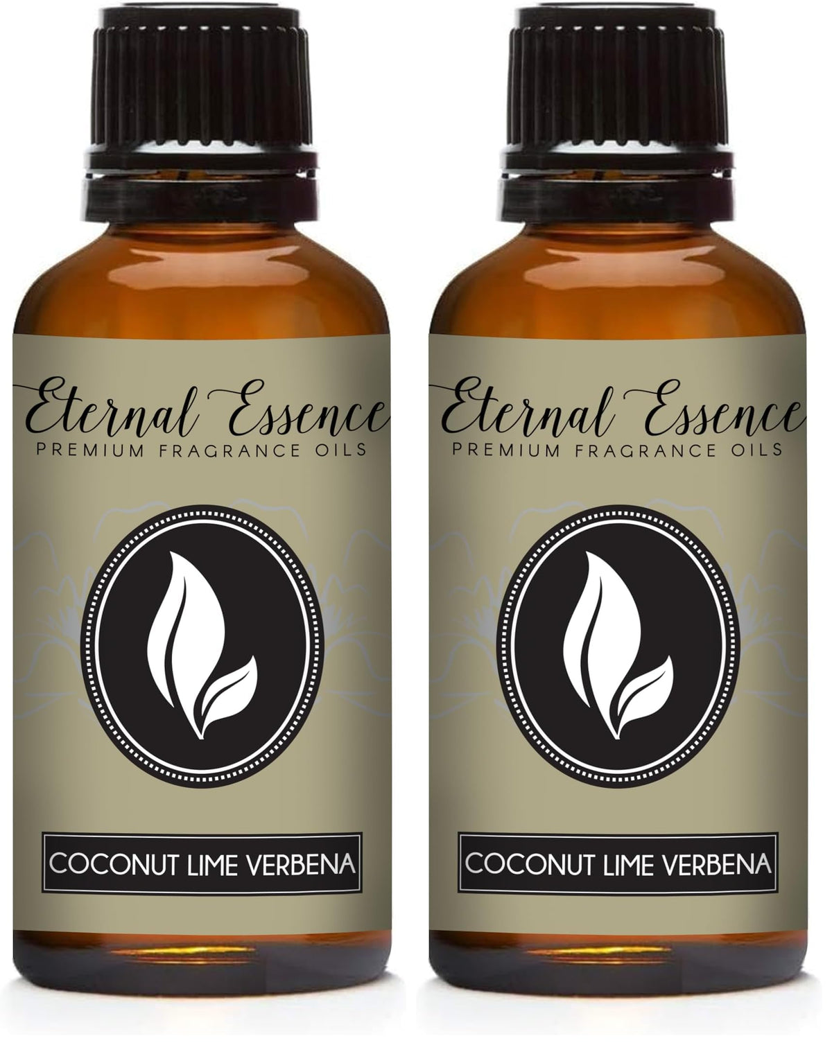 Eternal Essence Oils Coconut Lime Verbena bottle closeup for fragrance projects