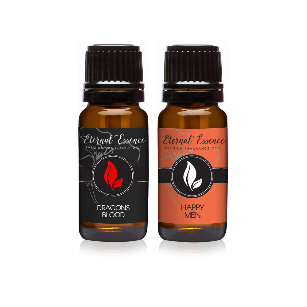 Eternal Essence Oils Dragons Blood bottle highlighting warm amber-wood notes for candles and diffusers.
