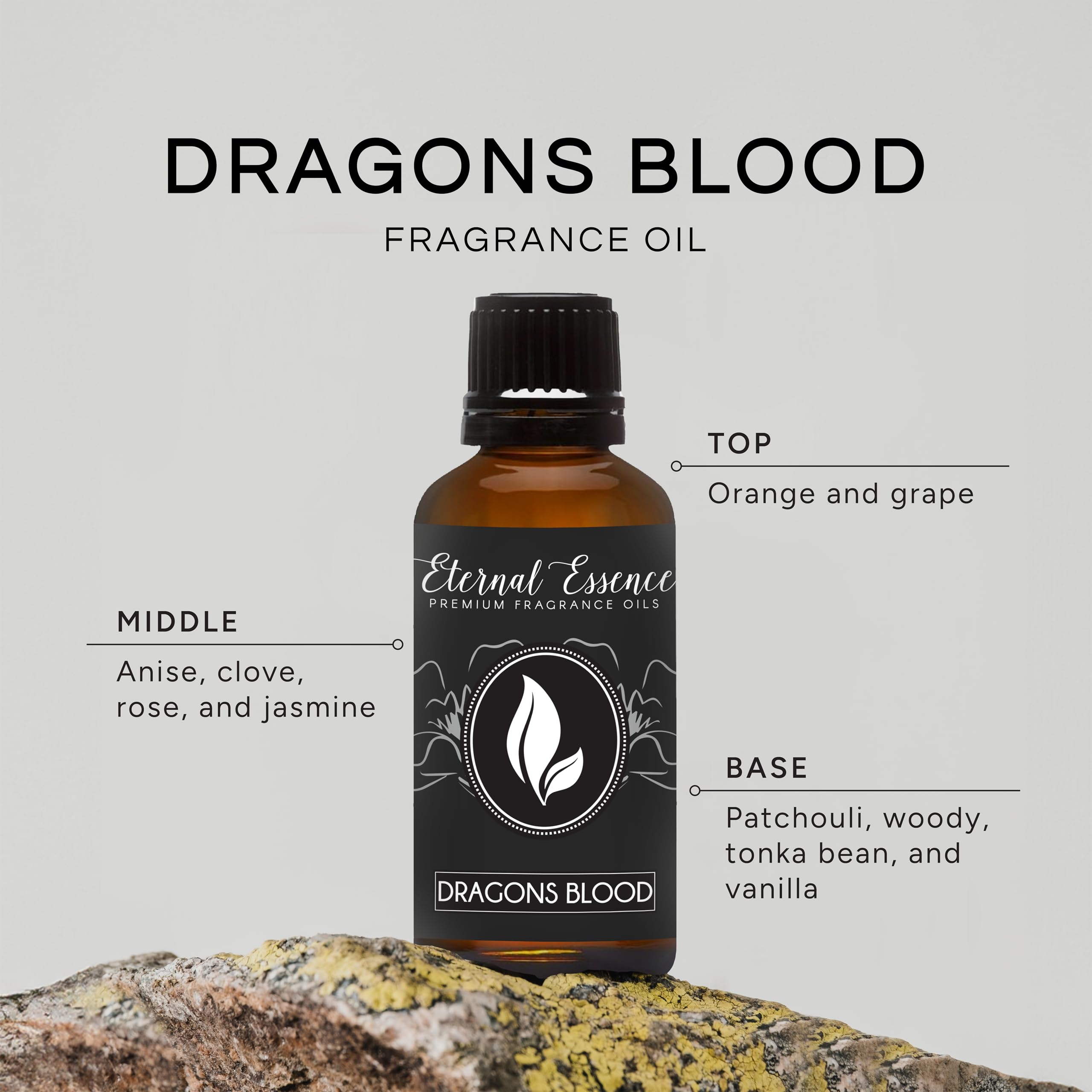 Eternal Essence Oils Dragons Blood fragrance in premium bottle ideal for soap making.