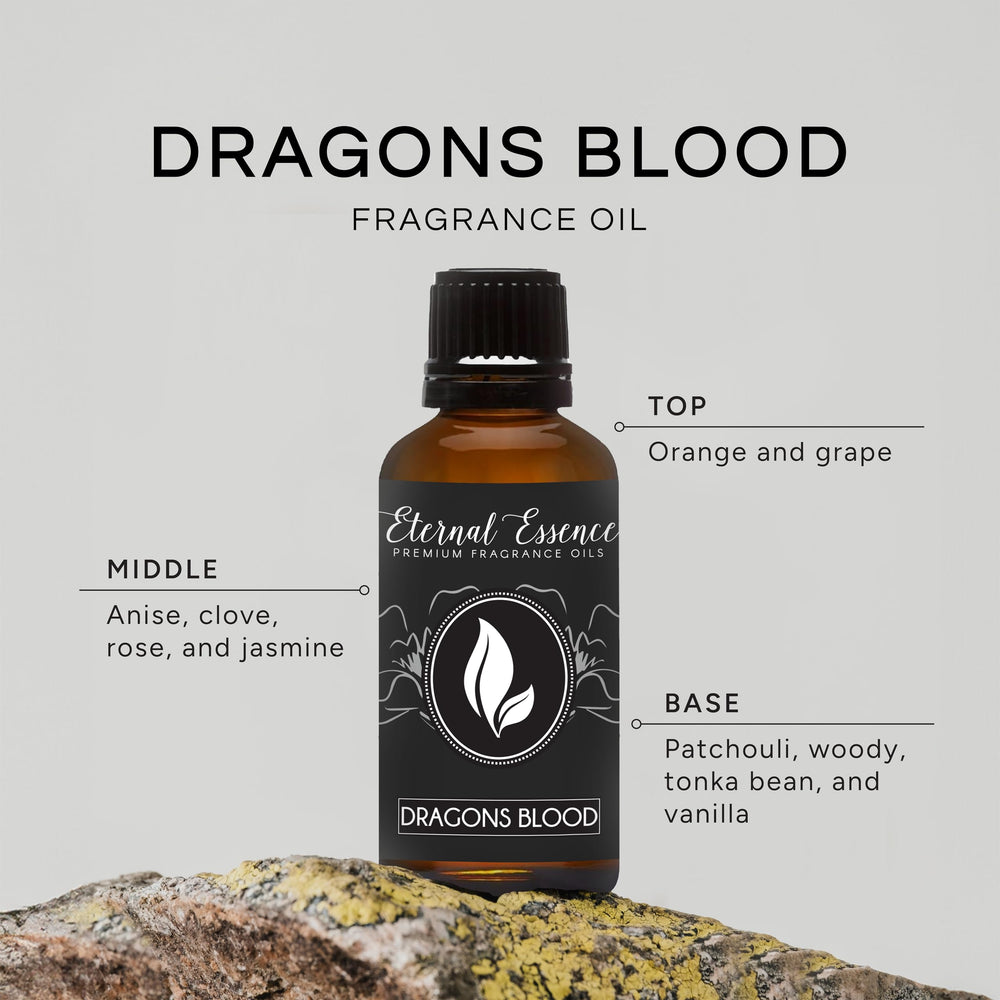 Eternal Essence Oils Dragons Blood fragrance in premium bottle ideal for soap making.