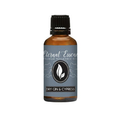 Eternal Essence Oils Dry Gin & Cypress bottle pour for precise fragrance application in DIY projects