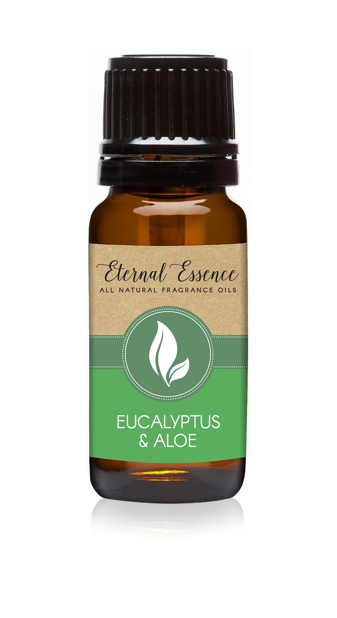 Eternal Essence Oils Eucalyptus & Aloe 10ml bottle preserves quality with amber glass
