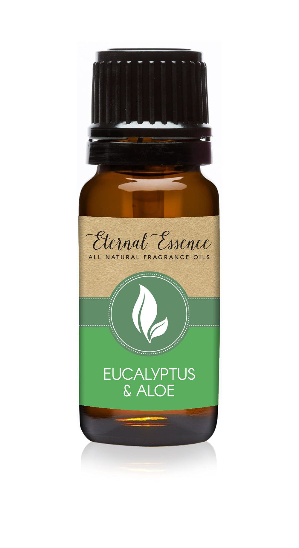 Eternal Essence Oils Eucalyptus & Aloe 10ml bottle preserves quality with amber glass