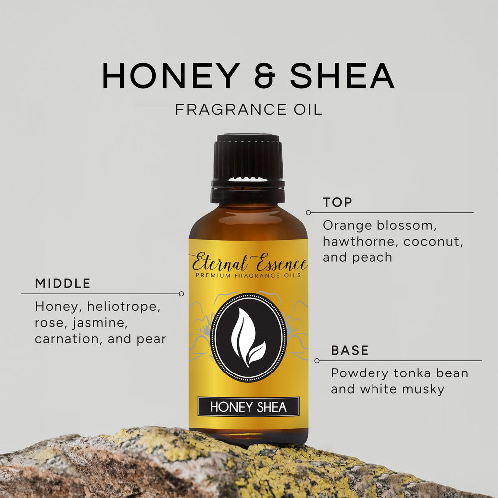 Eternal Essence Oils Honey & Shea diffuser-drops for ambient aroma and mood.