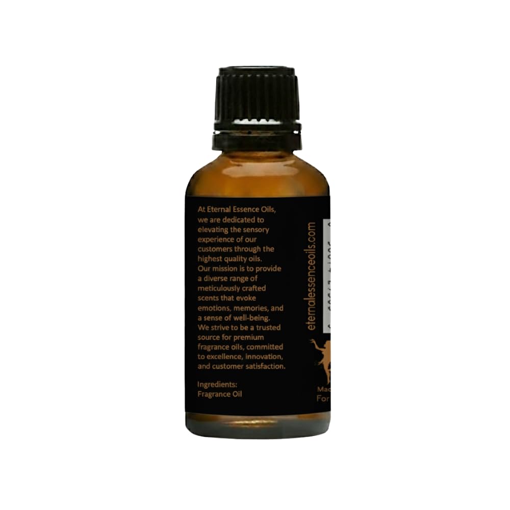 Eternal Essence Oils Leather Ombre amber glass bottle ideal for diffusers and candles.