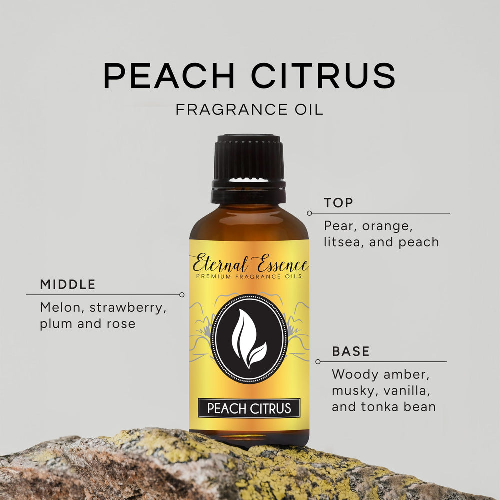 Eternal Essence Peach Citrus diffuser drops release a fresh aroma in any room.