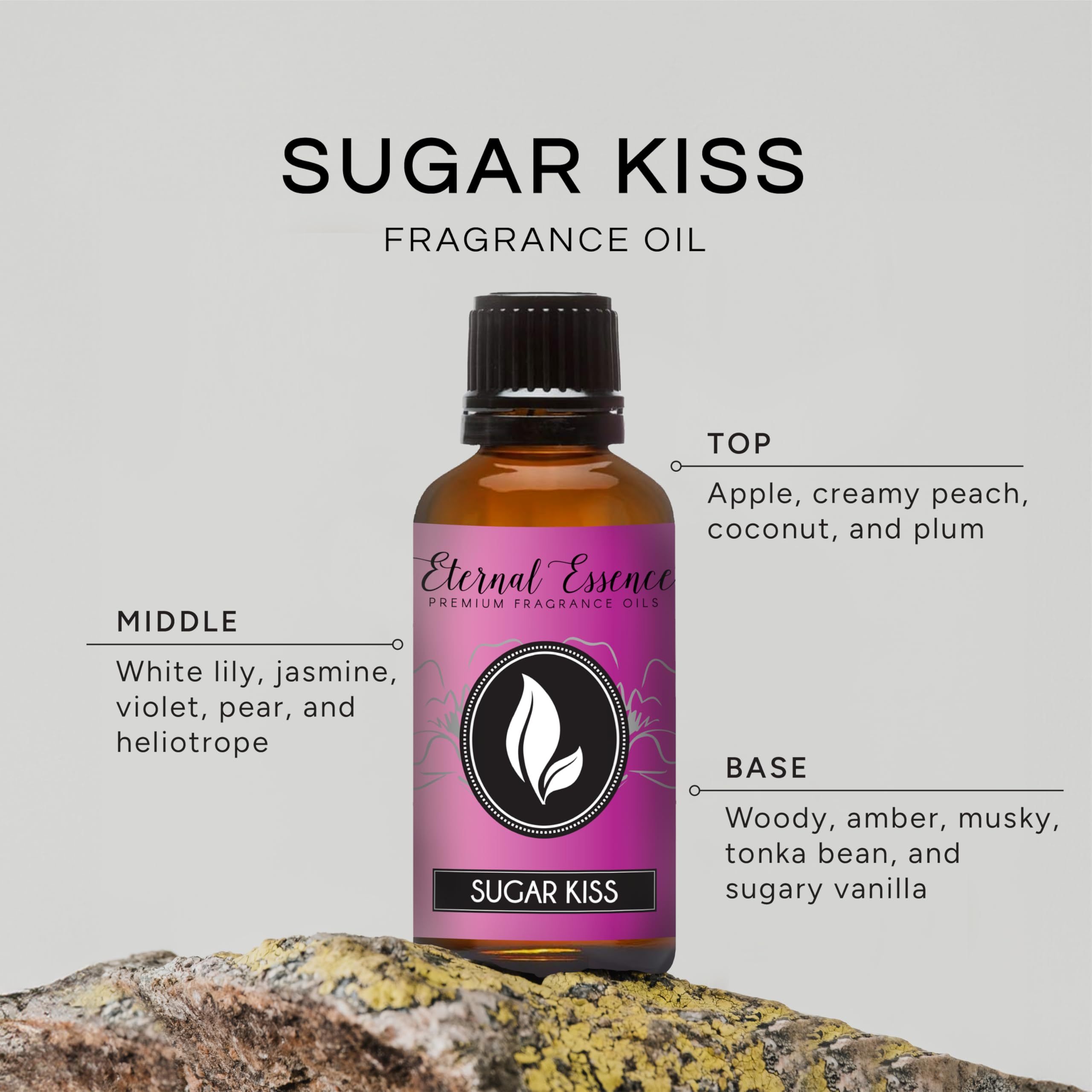 Eternal Essence Oils Sugar Kiss dropper closeup for controlled fragrance application.