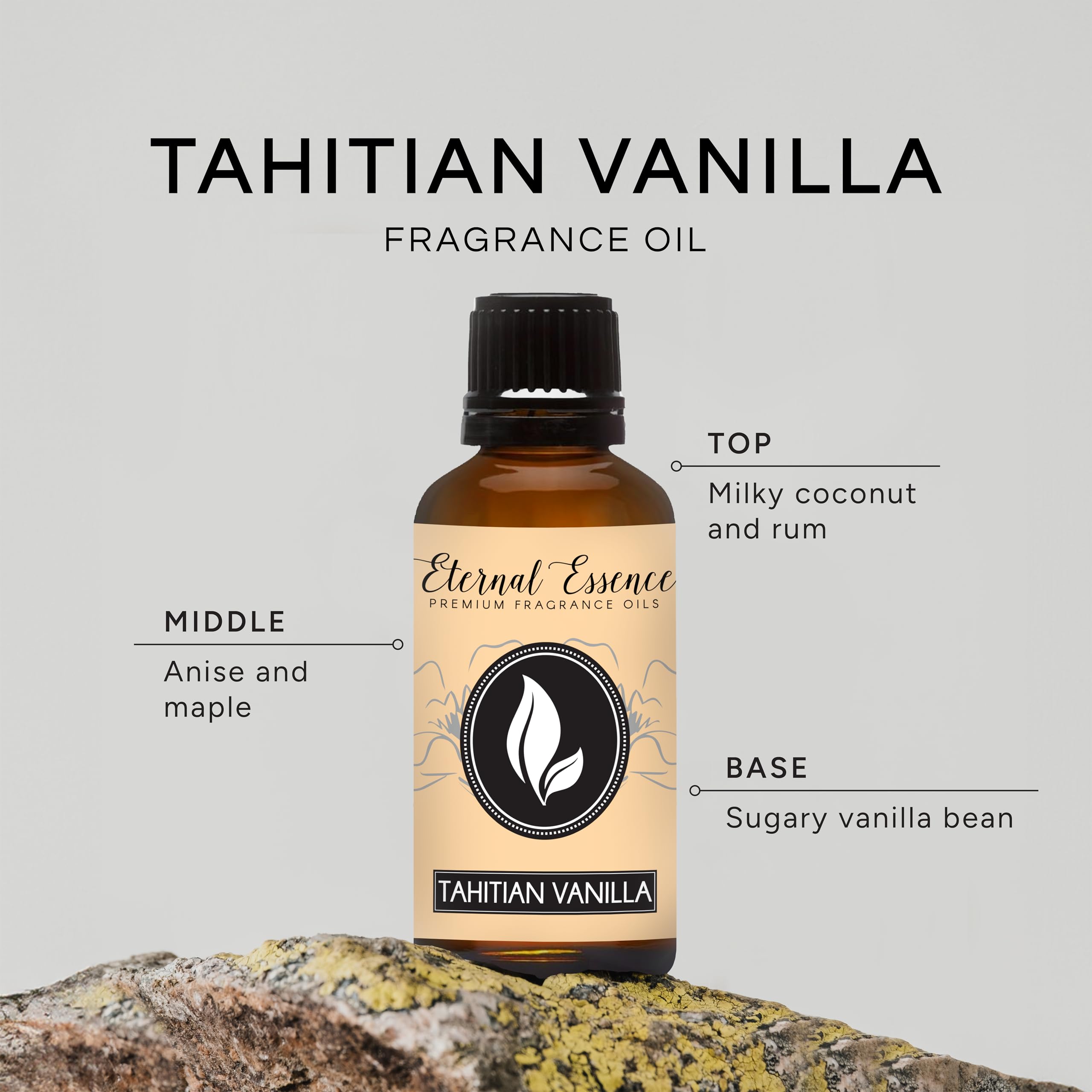 Dropper-equipped Eternal Essence Tahitian Vanilla bottle for precise dispensing