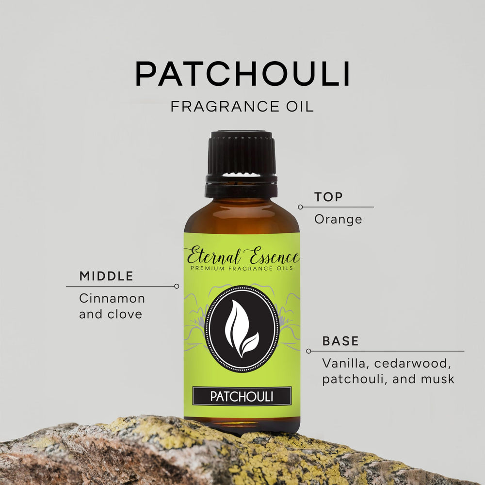 Eternal Essence Patchouli dropper insert enables precise dispensing for crafts.