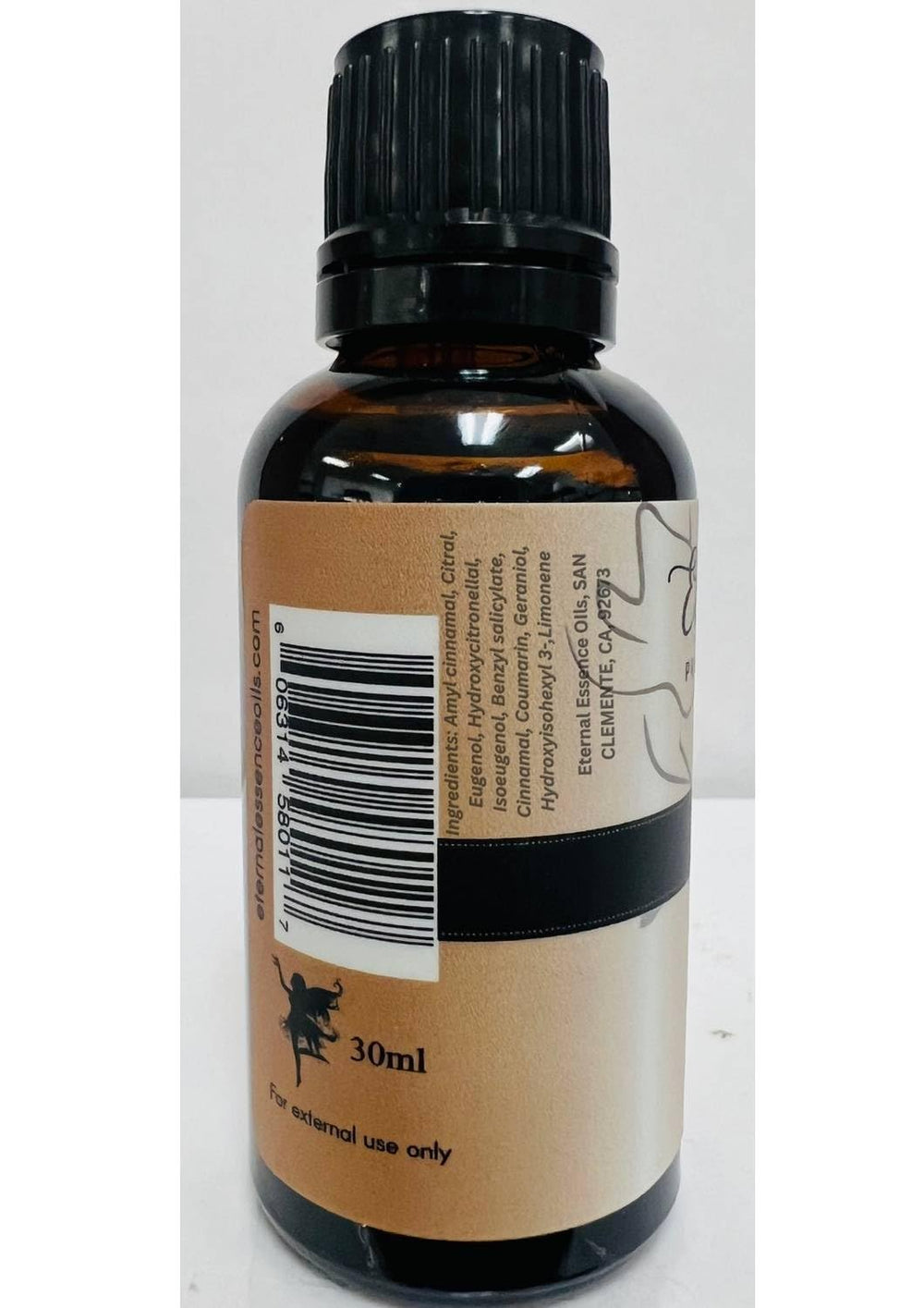 Eternal Essence Oils White Sand amber bottle preserves fragrance freshness and potency.