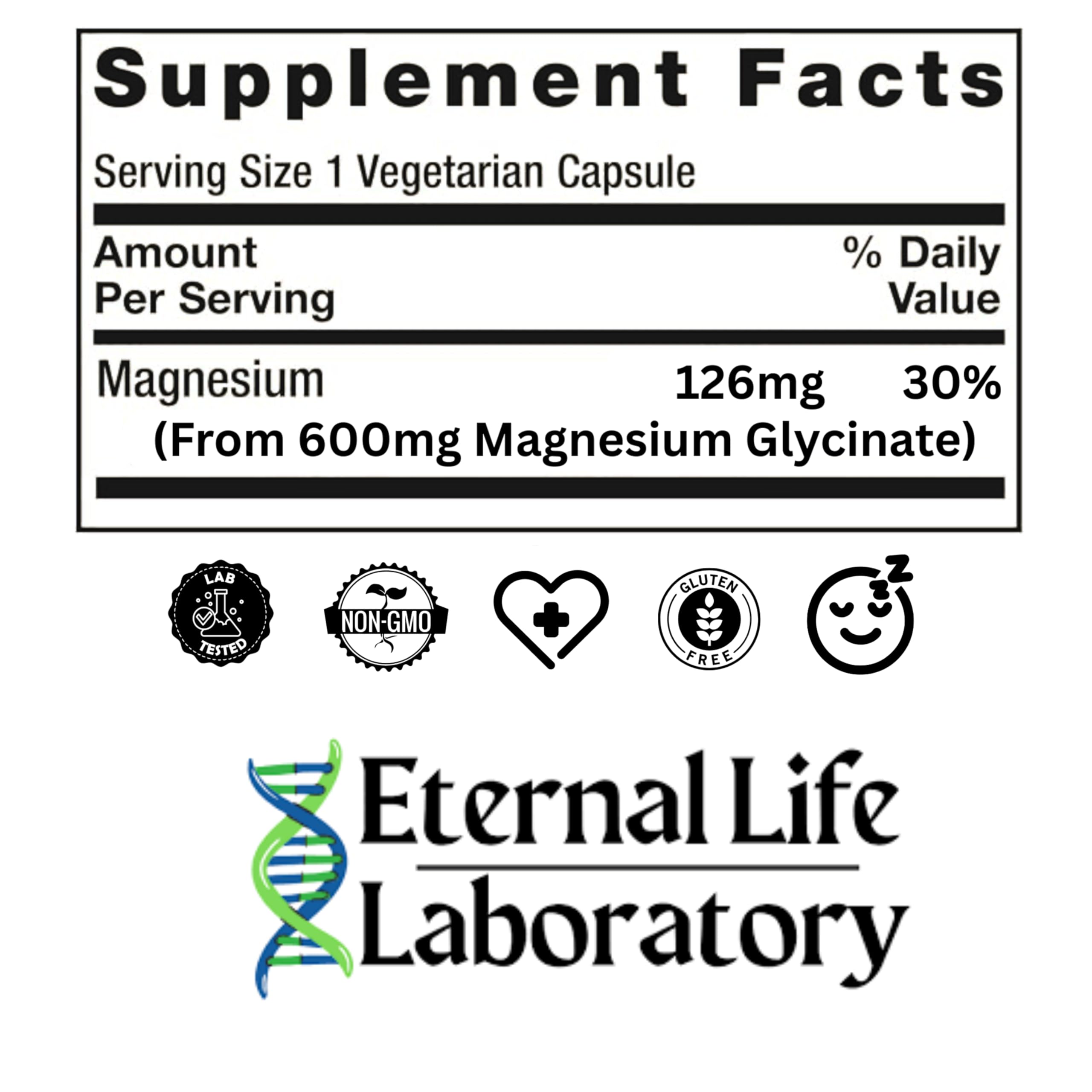 Label details show 600mg dosage and plain ingredient list.