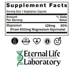 Label details show 600mg dosage and plain ingredient list.