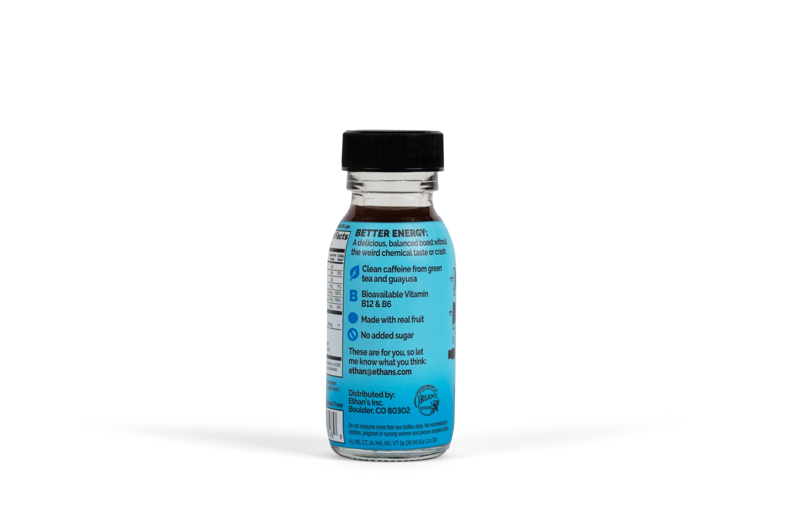 Serving-size icon on Ethan's shot indicating single-serve convenience.