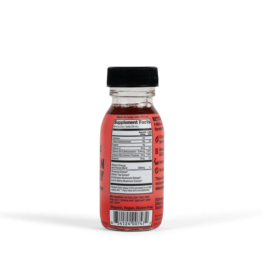 Ethan's glass bottle emphasizes recyclable packaging and sustainability.