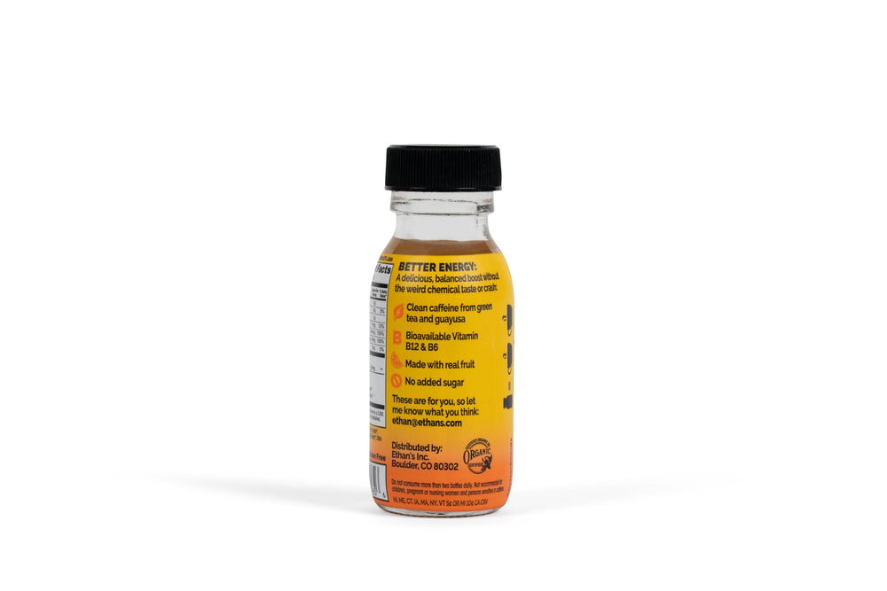 Ethan's recyclable glass bottle packaging supports eco-friendly choices.