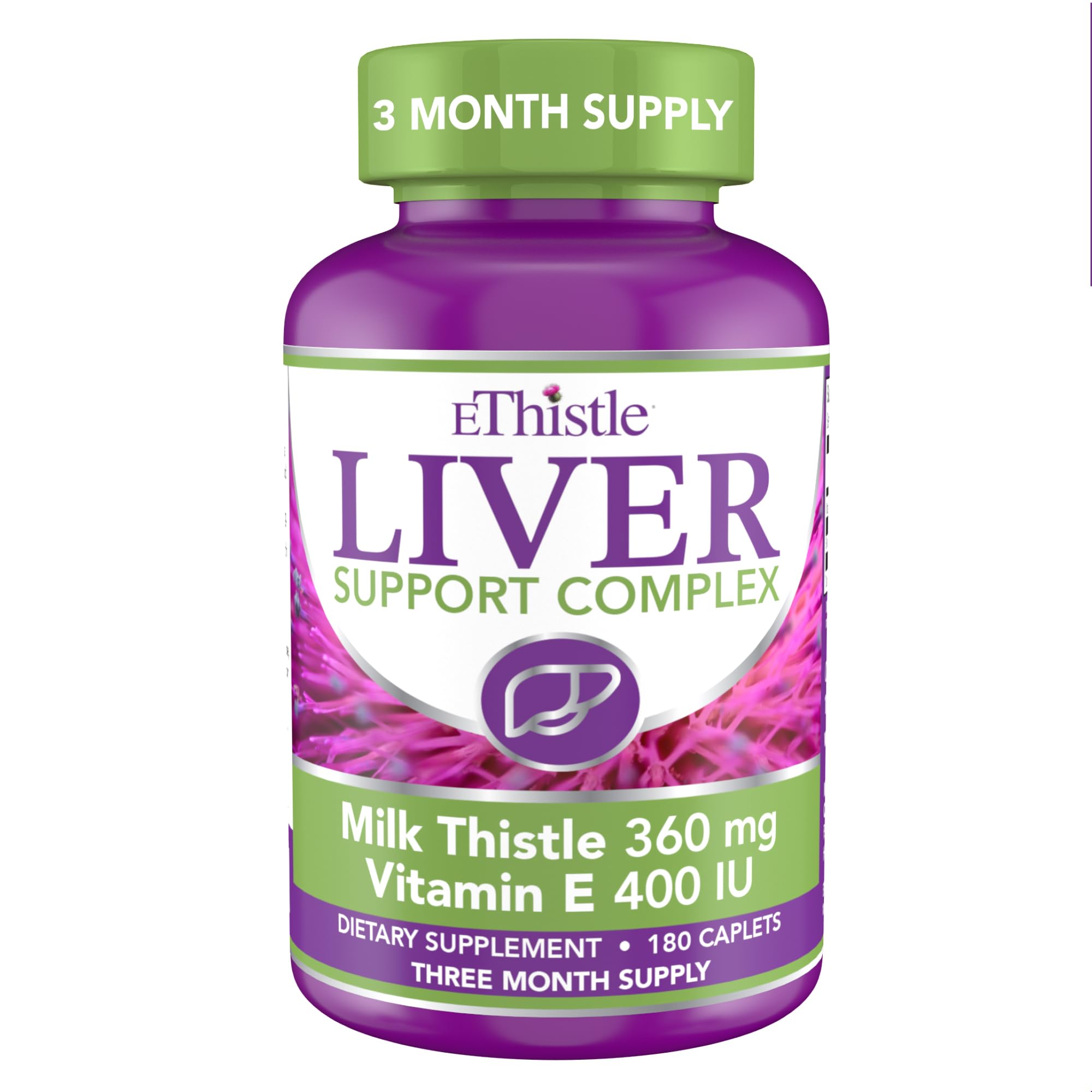 EThistle Liver Wellness caplets front view for daily liver support