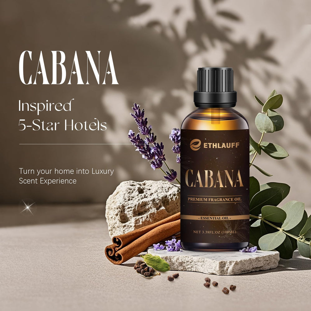 Close-up of Ethlauff Cabana diffuser oil cap showing secure seal for freshness.
