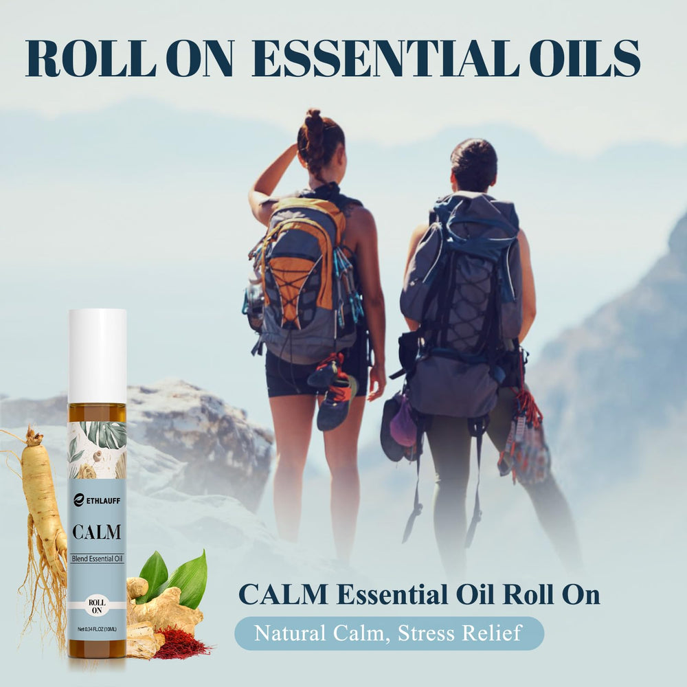 Ethlauff Calm fragrance notes depicted as soothing scent experience.