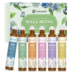 Ethlauff Calm Roll-On bottle ready to assist daily stress relief and mood support.
