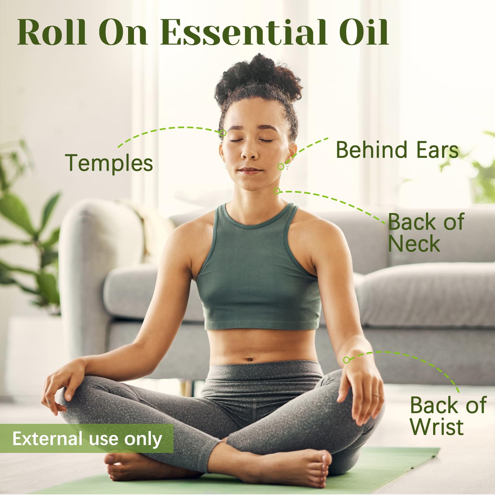 Ethlauff Citronella roll-on roller-ball application demonstrates easy, mess-free fragrance on skin.