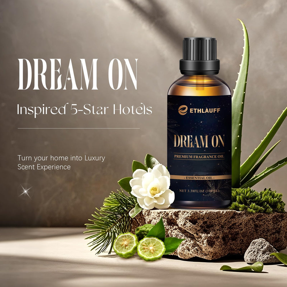 Ethlauff Dream On hotel-inspired room scene suggests a calm, refined atmosphere.
