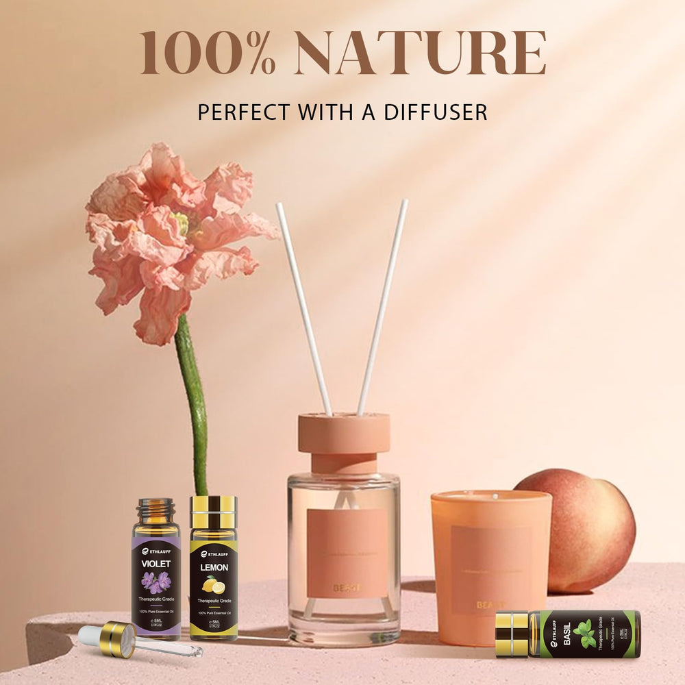 Ethlauff ylang-ylang bottle enhances romantic diffusions and spa-style blends.