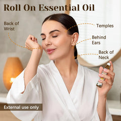 Ethlauff Frankincense roll-on glide ensures precise application on pulse points.
