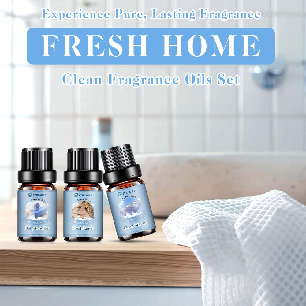 Ethlauff Fresh Linen scent bottle delivers crisp, airy notes