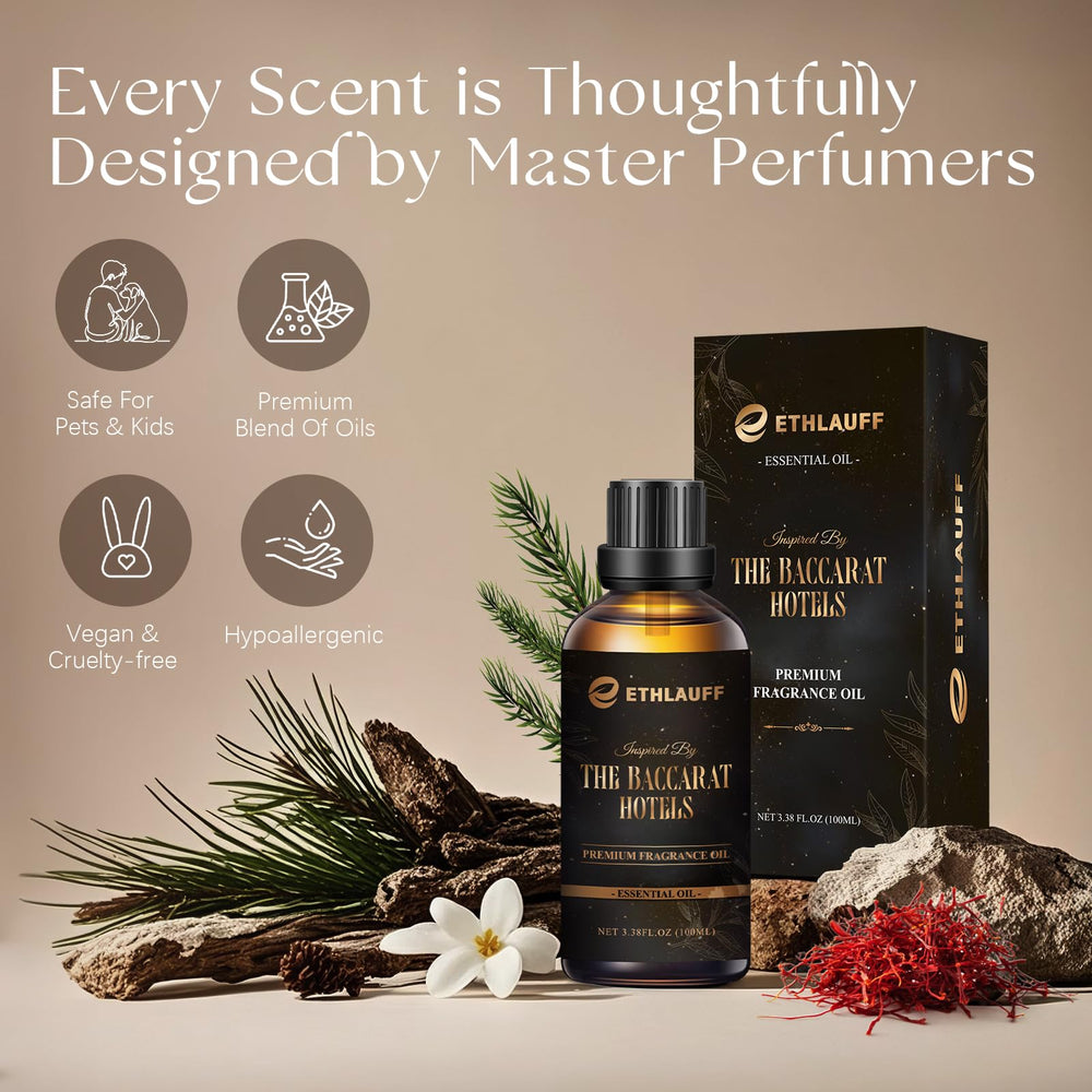 Ethlauff Hotel Diffuser Oil creamy vanilla base for versatile diffusion.