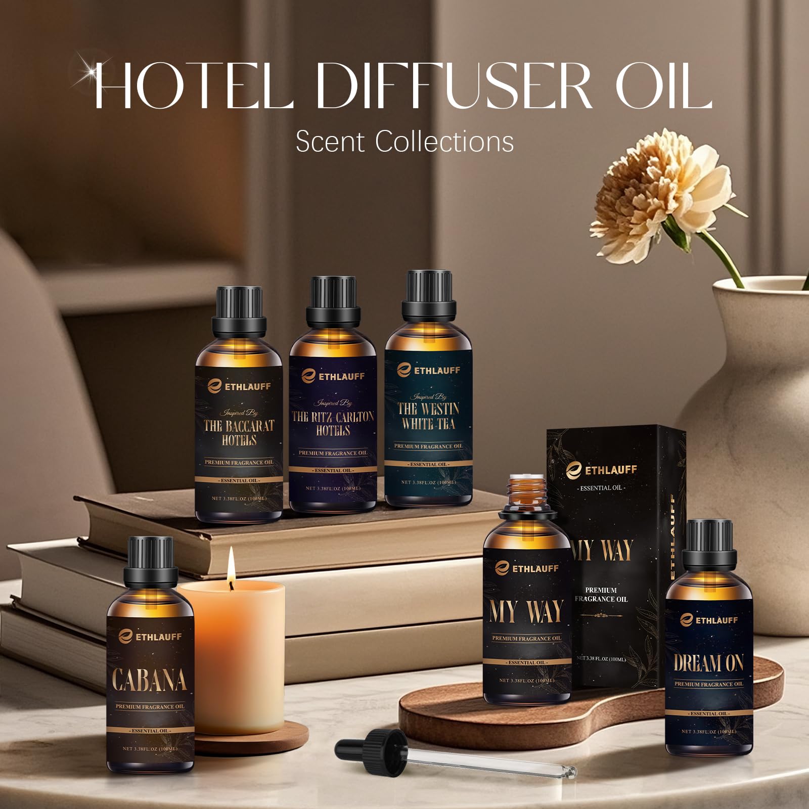 Ethlauff Hotel Diffuser Oil premium packaging ideal for gifting.