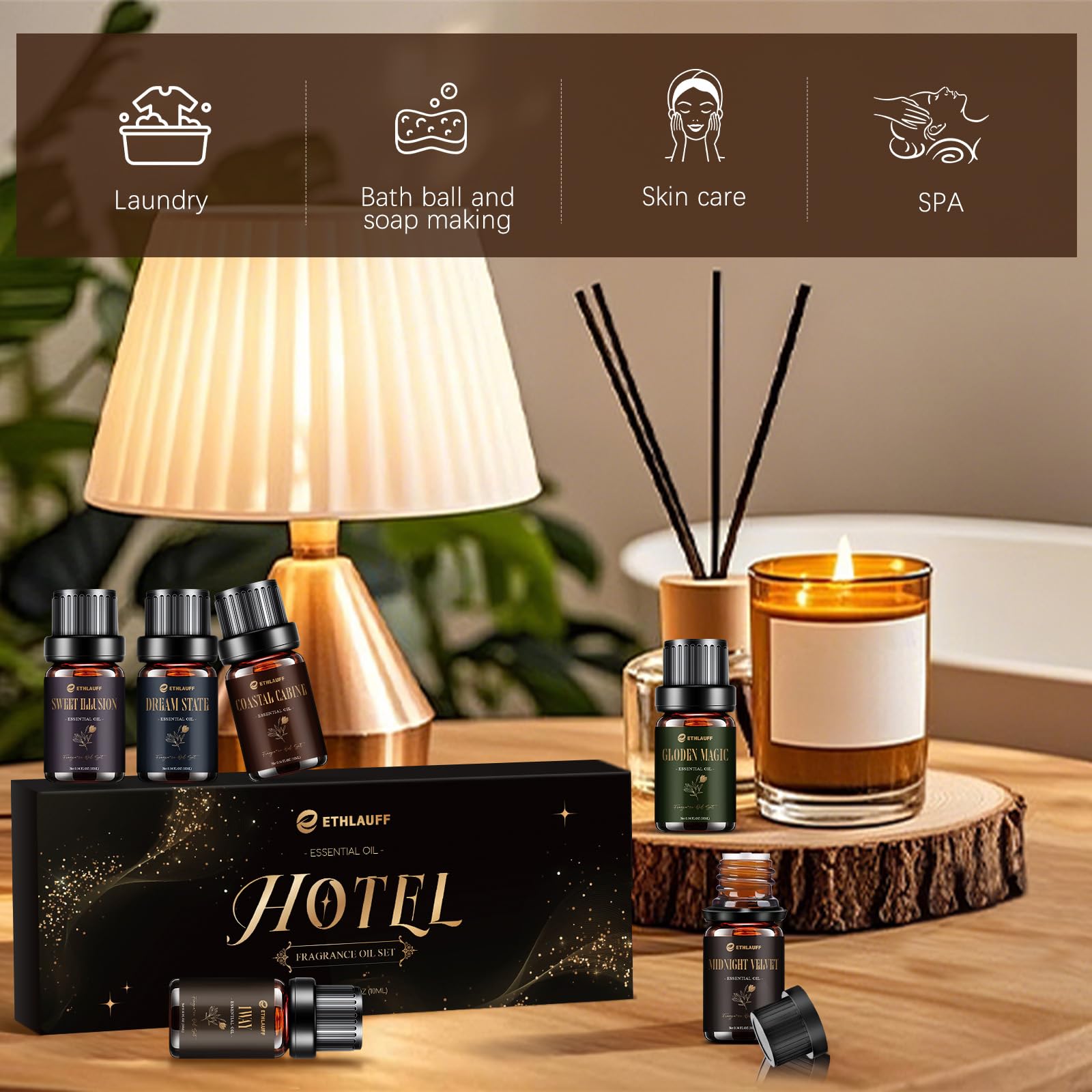 Ethlauff Golden Magic candle making with luxurious scent