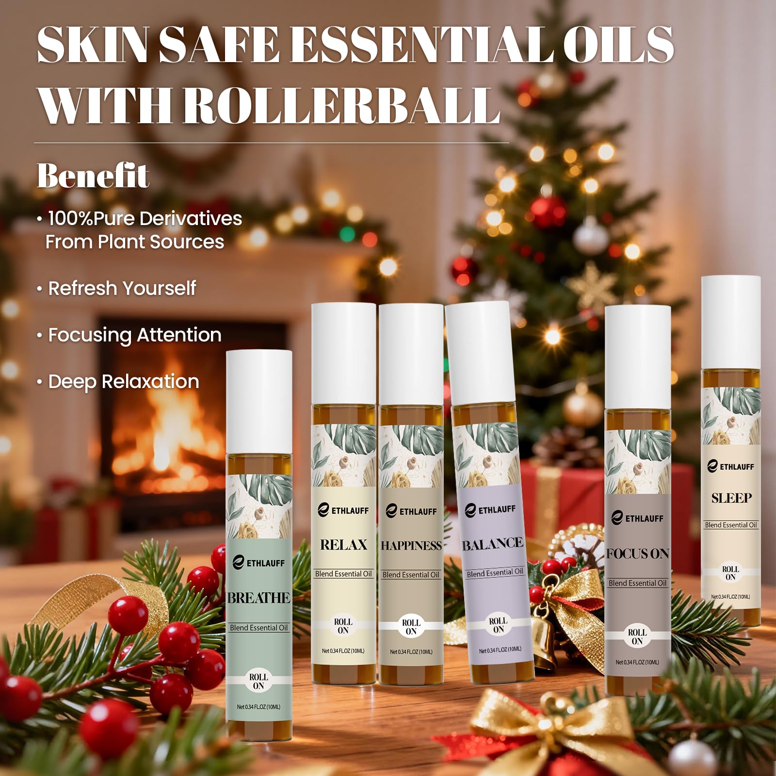 Ethlauff label close-up highlights natural ingredients for easy scent-based self-care.