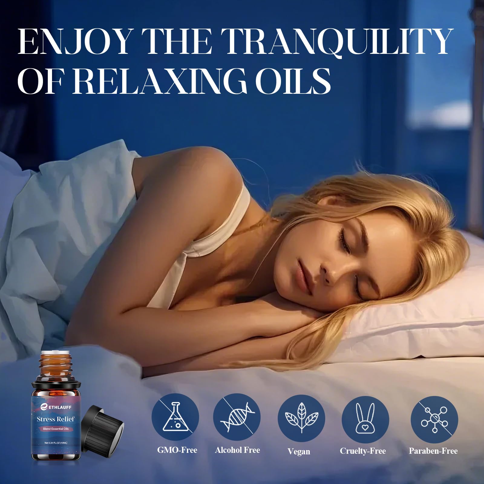 Ethlauff Relax Diffuser Oil meditate ritual bottle supports focused breathing.